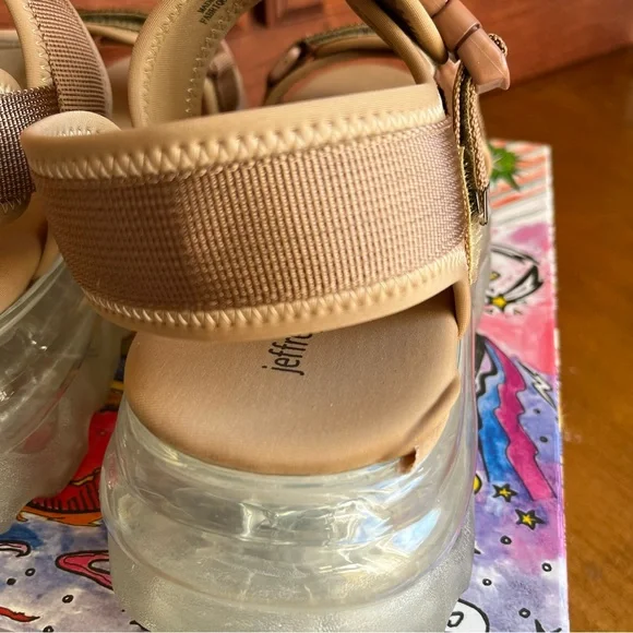 Jeffrey Campbell Women’s Elizondo Nylon Straps Platform Sandals Nude 38 - Picture 6 of 16